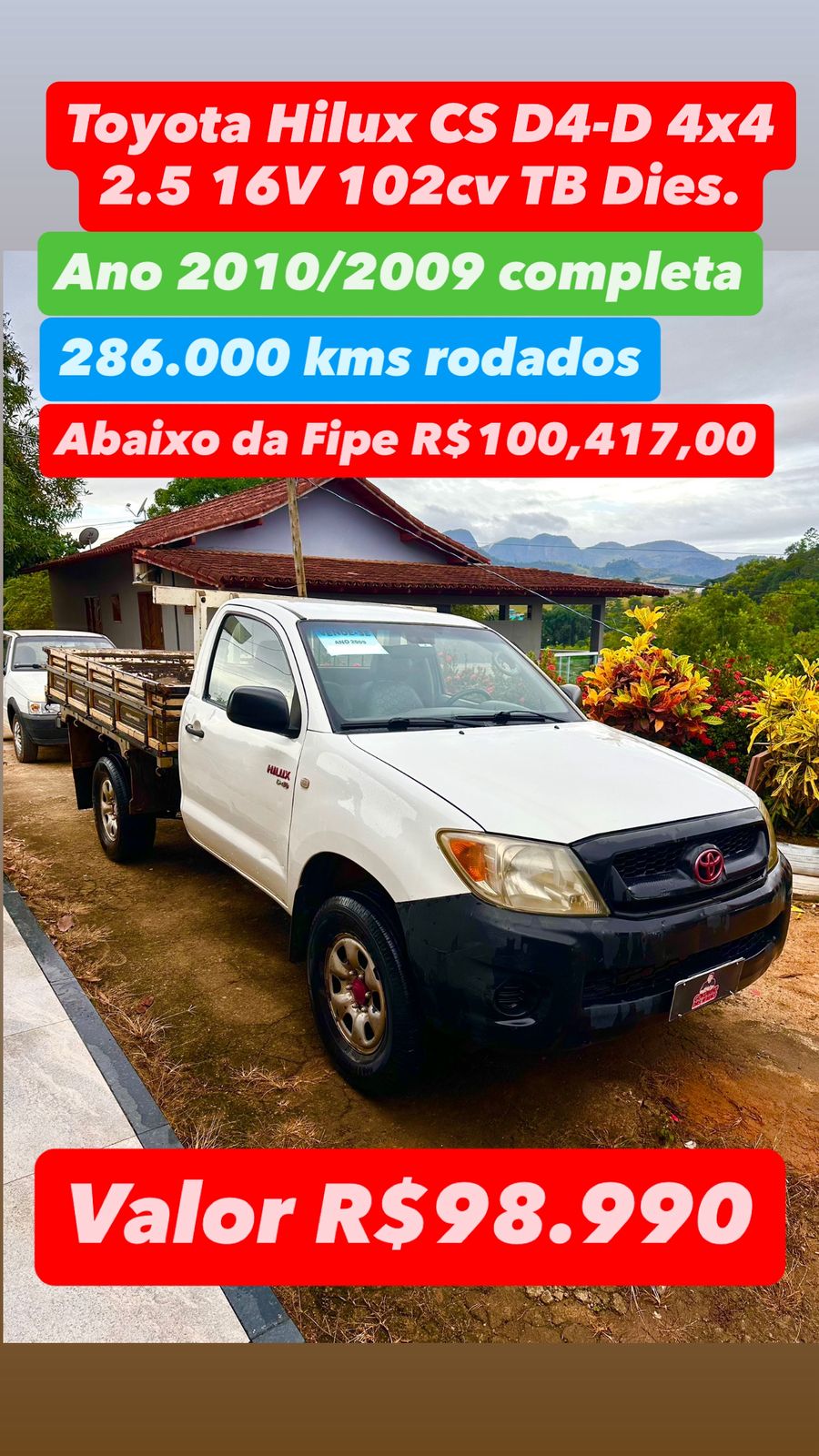 Toyota Hilux CS D4-D 4x4 2.5 Turbo Diesel